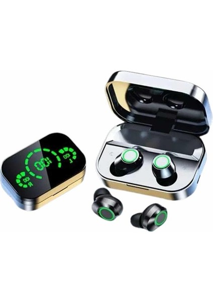 Kablosuz Bluetooth Kulaklık Çift Telefon Destekli Powerbankli Dijital Göstergeli - M095K050-R700 fırsatları
