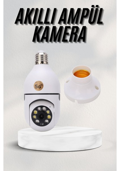 Akıllı Kamera Wifi Kamera Duylu Ampul Görünümlü 360 Derece Dönebilen Ev Kamer - T575G889-Z94