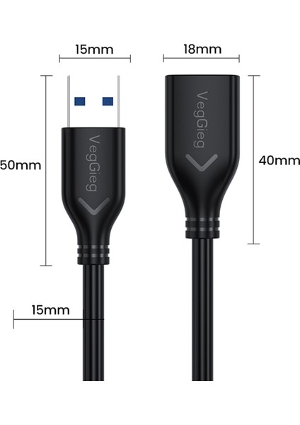 USB 3.0 Uzatma Kablosu 1 Metre
