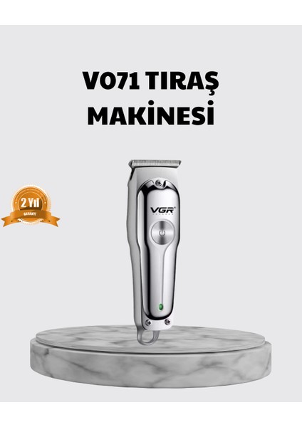 Profesyonel Gümüş Şarjlı Tıraş Makinesi – 3 Başlık 120 Dakika Kullanım S - T639G964-Z74