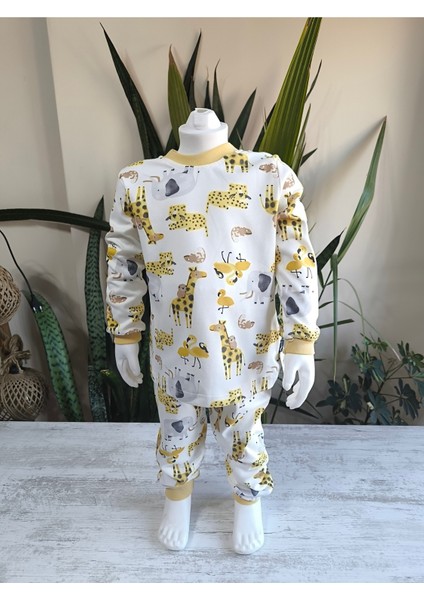 Kız-Erkek Bebek- Çocuk Pijama Takımı %100 Pamuk Uzun Kollu Yuvarlak Yaka Mevsimlik fiyatları