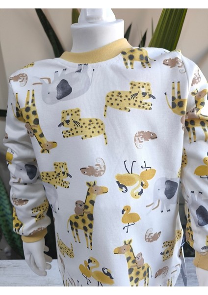 Kız-Erkek Bebek- Çocuk Pijama Takımı %100 Pamuk Uzun Kollu Yuvarlak Yaka Mevsimlik fırsatları