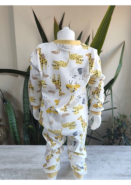 Kız-Erkek Bebek- Çocuk Pijama Takımı %100 Pamuk Uzun Kollu Yuvarlak Yaka Mevsimlik