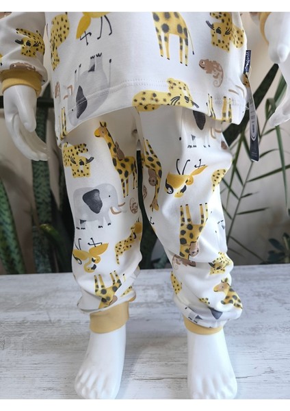 Kız-Erkek Bebek- Çocuk Pijama Takımı %100 Pamuk Uzun Kollu Yuvarlak Yaka Mevsimlik