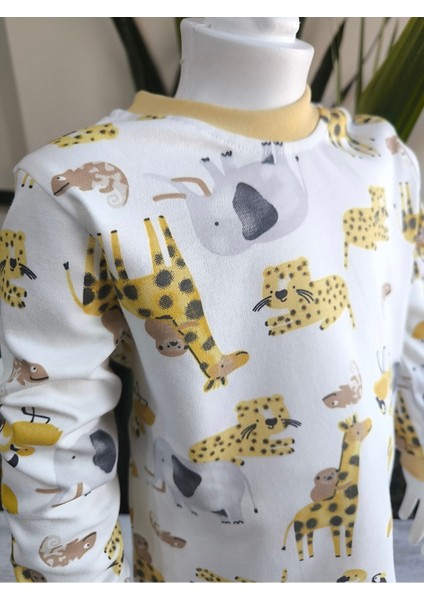 Kız-Erkek Bebek- Çocuk Pijama Takımı %100 Pamuk Uzun Kollu Yuvarlak Yaka Mevsimlik