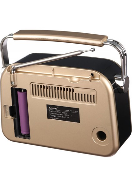 Kbroad KTF-2026 Siyah Full Band Radyo - Nostaljik Görünümlü, Şarjlı, Güçlü Ses Çıkışlı fiyatları