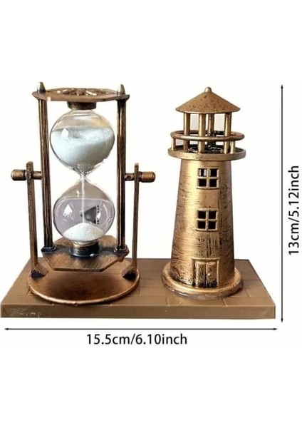 Dekoratif Kum Saati Deniz Feneri Retro Masa Hediyeli Eşya - N602J263-M92602 indirimleri