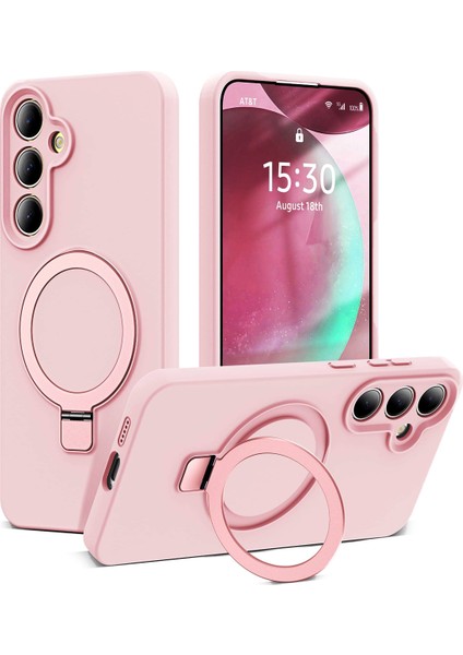 Samsung Galaxy S25 Uyumlu Içi Kadife Stand Olabilen Halka Yüzüklü Kılıf