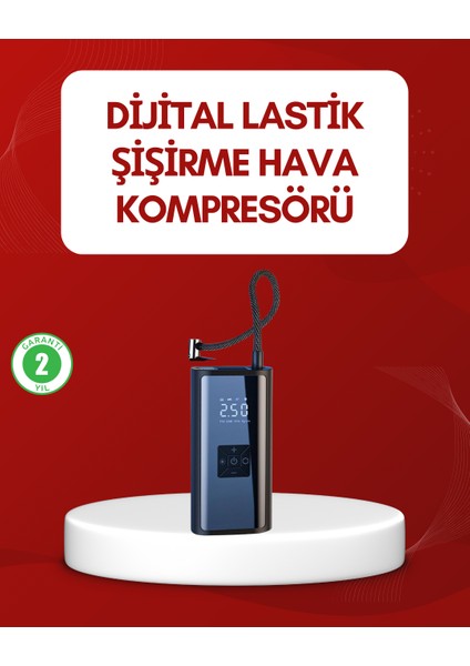 12V Uyumlu Çok Işlevli Akıllı Araç Lastik Pompası - T313G682-Z96313