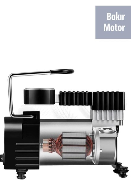 Profesyonel 150PSI Metal Oto Araç Hava Kompresörü 12V Oto Lastik Pompası Araba Bisiklet Motorsiklet fırsatları