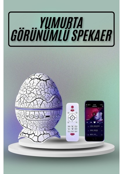 Yumurta Görünümlü Masa ve Gece Lambası Renk Değiştirebilen Projektör - M551R710-K89551