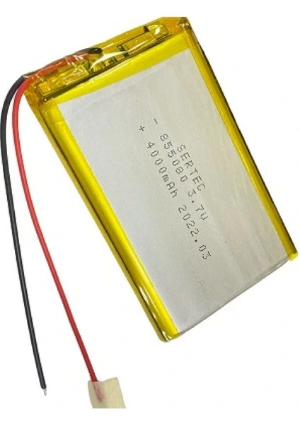 855080 3.7V 4000mAh Li-Polymer Pil (Devreli/1.5A)