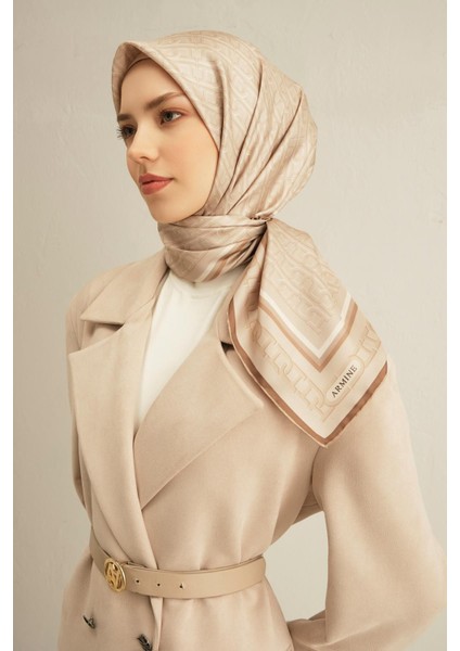 Desenli Saf Ipek Twill Eşarp 9301- 36 fiyatları