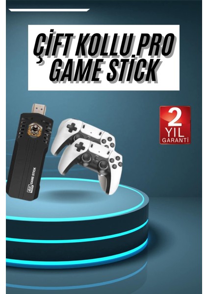 4K Kablosuz Çift Kol Retro Oyunlar 20000 Oyunlu Atari - M651R107-K97651