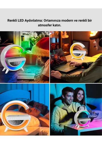 15W Hızlı Şarj Destekli LED Atmosfer Işığı ve Alarm Fonksiyonlu Lamba - N560J898-M77560 indirimleri