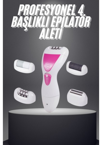 Şarjlı Epilasyon Cihazı Çok Başlıklı Ayak Bakımına Uygun Epilatör Aleti - T608G985-Z89608
