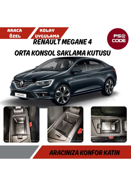 Renault Megane 4 Orta Konsol Saklama Kutusu