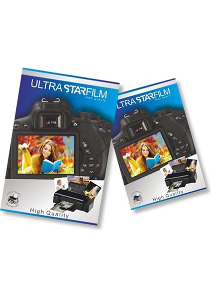 60 paket 1 koli (1200 adet) a4 yapışkanlı fotoğraf kağıdı 150gr ultra starfilm (1 paket=20 sayfa) fiyatları