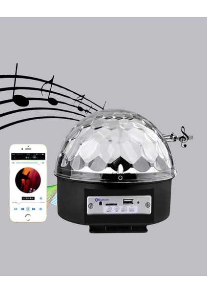 Bluetooth Hoparlörlü LED Disko Işığı Müzik Ritim Duyarlı ve Taşınabilir - M894R557-K03894 modelleri