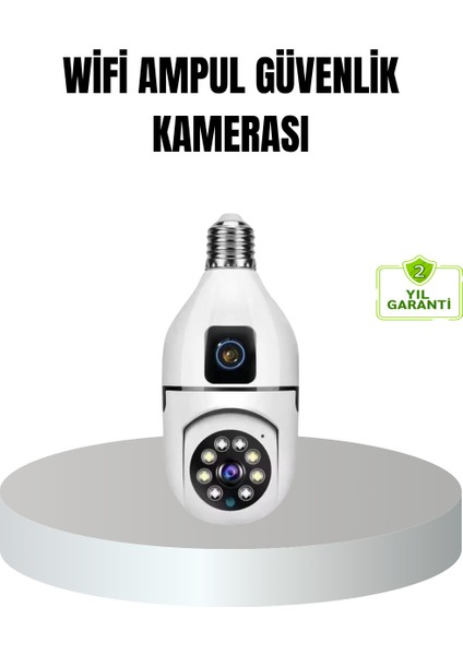 Wifi Ampul Güvenlik Kamerası 1080P Full Hd Gece Görüşlü ve Hareket Algılamal? - N706J012-M70