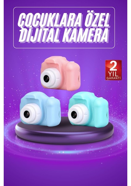 Dijital Fotoğraf Makinesi Çocuk Mini 1080P Hd Kaliteli Renkli - MCT9673-4458