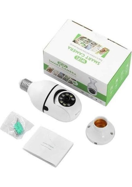 Ev Kamerası Wifi Kamerası Gece Görüşlü Akıllı Ampül Kamera - M995R606-K84995
