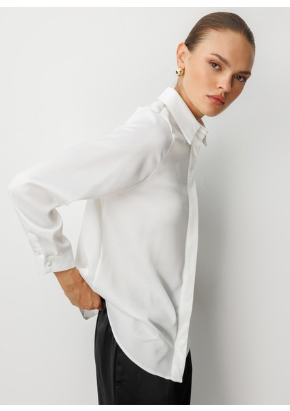 Klasik Yaka Düz Ekru Kadın Tunik M1MZ1030210162 modelleri