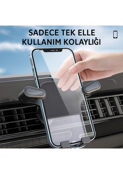 Hava Menfezi Uyumlu Yarı Otomatik Akrilik Gövde Sahip Çift Kilitlemeli Araç Içi Telefon Tutucu