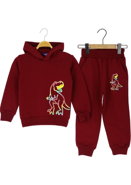 BeU Kids ATA30662.0 Erkek Çocuk 2 Iplik Şardonlu Bordo Eşofman Takımı