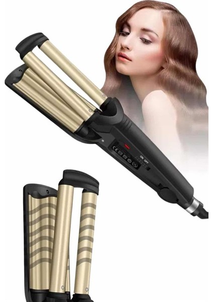 Profesyonel Seramik Kaplama Saç Şekillendirici Wag Maşa Isı Ayarlı - M806B160-N36806