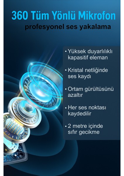 Iphone Uyumlu Akıllı Kablosuz Yaka Mikrofonu Hd Ses Kalitesi Tak ve Çalıştır Yüksek Hassasiyetli fiyatları