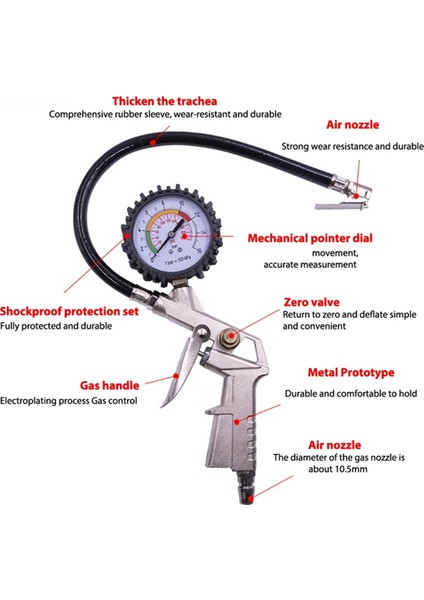 Araç Motosiklet Suv Şişirme Pompaları Için Lastik Basınç Göstergesi Lastik Onarım Araçları Hava Kompresörü Için Basınç Türü (Yurt Dışından) indirimleri