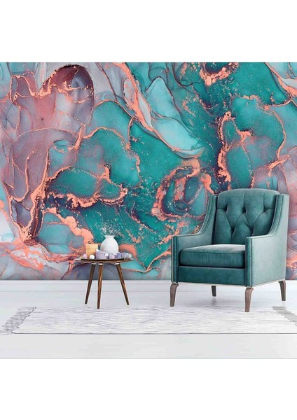 Duvar Kağıdı Lüks Modern Mermer Desenli Silinebilir Tekstil Duvar Kağıdı
