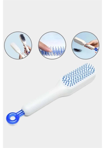Kendi Kendini Temizleyen Otomatik Tuşlu Saç Tarağı Dolaşık Açıcı Masaj Fır - M689B964-N60 fırsatları