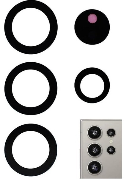 Samsung S24 Ultra Kamera Camı Lens 5li Set