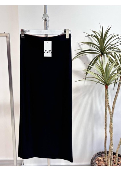 Dokuma Yırtmaçlı Etek