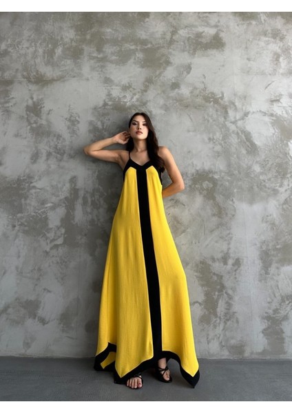 Askılı Maxi Boy Elbise modelleri