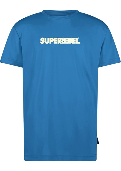 Düz Mavi Erkek Çocuk T-Shirt R501-6403-COLINS Jersey Shirt Short