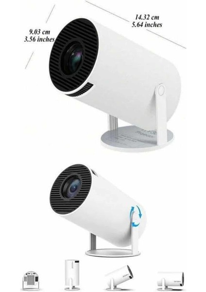 Ayaklı Projeksiyon Taşınabilir Mini Projektör Sinema Projektörü Android - M150R050-K75150