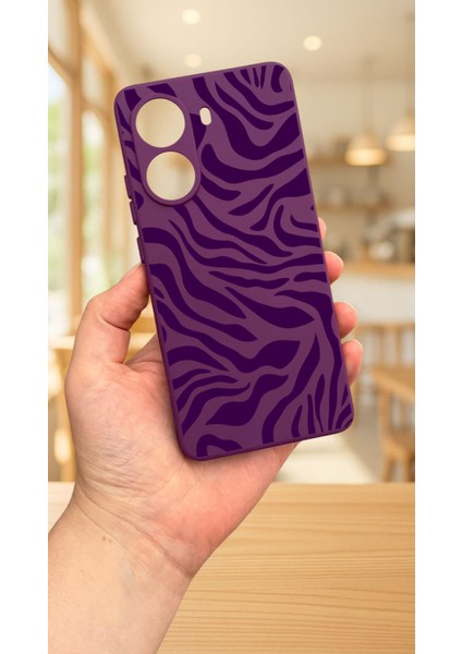 Xiaomi Poco X7 Pro Zebra Desenli Silikon Darbe Emici Klasik Korumalı Rubber Kılıf