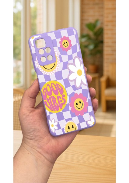 Xiaomi Redmi 10 2022 Good Vibes Silikon Darbe Emici Klasik Korumalı Rubber Kılıf