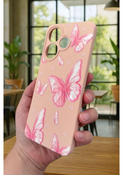 Xiaomi Redmi 13 4g Pembe Kelebek Desenli Silikon Darbe Emici Klasik Korumalı Rubber Kılıf modelleri