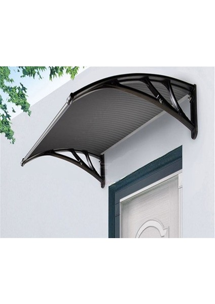 Kapı Pencere Üstü Pratik Sundurma 120 x 100 cm Siyah
