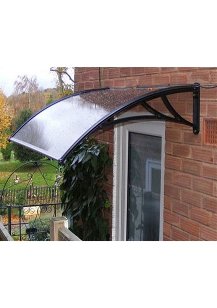 Kapı Pencere Üstü Pratik Sundurma 120 x 100 cm Siyah fiyatları