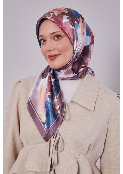 Menekşe Gül Desen Kristal Eşarp fiyatları