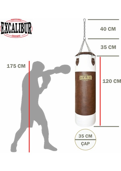 Vintage Boks Kum Torbası 120 x 35 cm modelleri