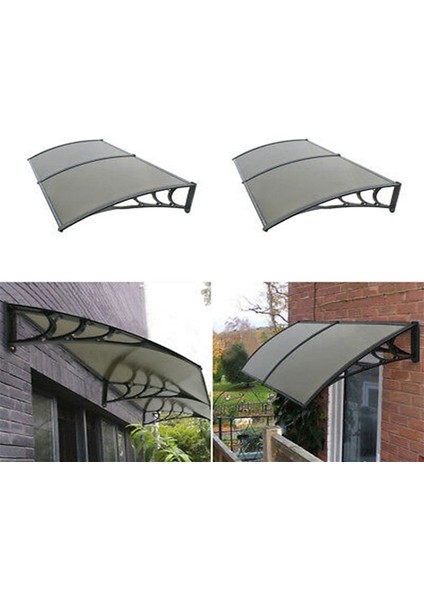 Kapı Pencere Üstü Pratik Sundurma 240 x 100 cm Siyah fırsatları