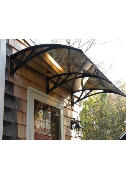 Kapı Pencere Üstü Pratik Sundurma 240 x 100 cm Siyah indirimleri