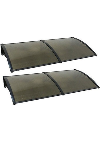 Kapı Pencere Üstü Pratik Sundurma 240 x 100 cm Siyah