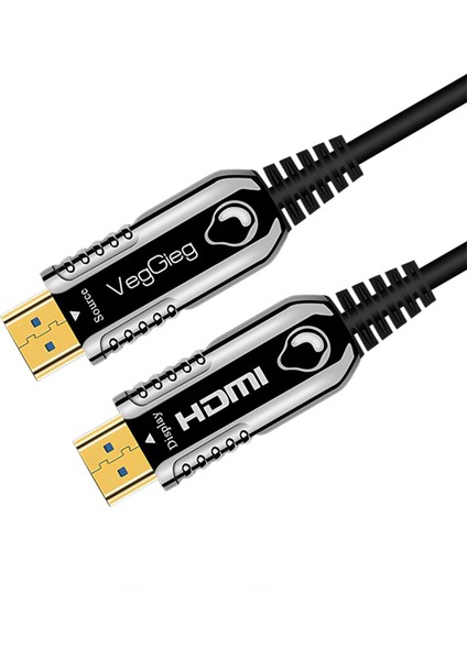 4K 60Hz 18Gbps HDR ARC HDCP Fiber Optik HDMI 2.0 Kablo 15 Metre